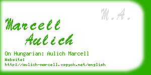 marcell aulich business card